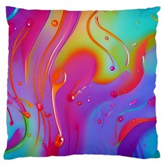 Beautiful Fluid Shapes In A Flowing Background Standard Premium Plush Fleece Cushion Case (one Side) by GardenOfOphir