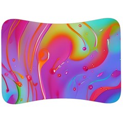 Beautiful Fluid Shapes In A Flowing Background Velour Seat Head Rest Cushion by GardenOfOphir