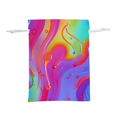 Beautiful Fluid Shapes In A Flowing Background Lightweight Drawstring Pouch (m) by GardenOfOphir