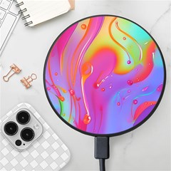 Beautiful Fluid Shapes In A Flowing Background Wireless Fast Charger(black) by GardenOfOphir