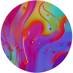 Beautiful Fluid Shapes In A Flowing Background Uv Print Round Tile Coaster by GardenOfOphir