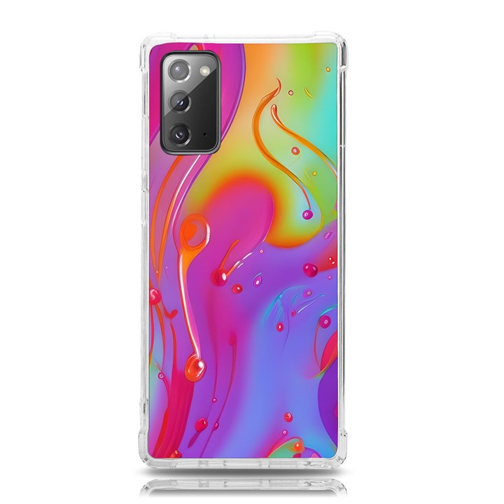 Beautiful Fluid Shapes In A Flowing Background Samsung Galaxy Note 20 TPU UV Case