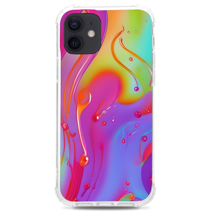 Beautiful Fluid Shapes In A Flowing Background iPhone 12/12 Pro TPU UV Print Case