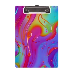 Beautiful Fluid Shapes In A Flowing Background A5 Acrylic Clipboard by GardenOfOphir