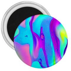 Colorful Abstract Fluid Art Pattern 3  Magnets by GardenOfOphir