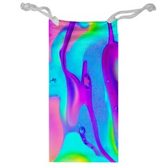 Colorful Abstract Fluid Art Pattern Jewelry Bag by GardenOfOphir