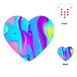 Colorful Abstract Fluid Art Pattern Playing Cards Single Design (Heart) Front