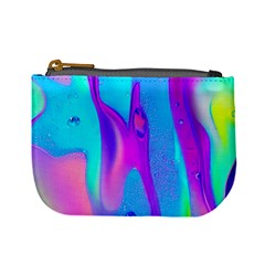 Colorful Abstract Fluid Art Pattern Mini Coin Purse by GardenOfOphir