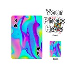 Colorful Abstract Fluid Art Pattern Playing Cards 54 Designs (Mini) Front - Spade8