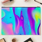 Colorful Abstract Fluid Art Pattern Cosmetic Bag (XXXL) Back