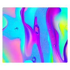 Colorful Abstract Fluid Art Pattern Premium Plush Fleece Blanket (small) by GardenOfOphir