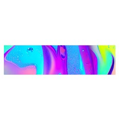 Colorful Abstract Fluid Art Pattern Oblong Satin Scarf (16  X 60 ) by GardenOfOphir