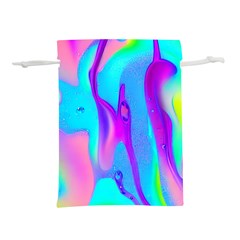 Colorful Abstract Fluid Art Pattern Lightweight Drawstring Pouch (m) by GardenOfOphir