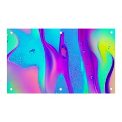 Colorful Abstract Fluid Art Pattern Banner And Sign 5  X 3  by GardenOfOphir