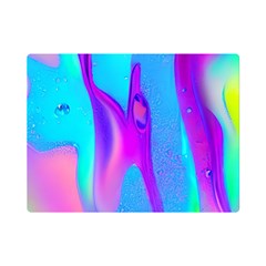 Colorful Abstract Fluid Art Pattern One Side Premium Plush Fleece Blanket (mini) by GardenOfOphir