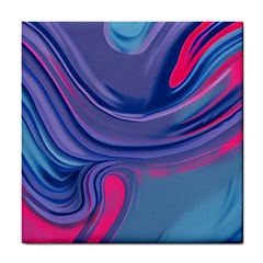 Liquid Art Pattern - Fluid Art Tile Coaster by GardenOfOphir