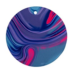 Liquid Art Pattern - Fluid Art Ornament (round) by GardenOfOphir