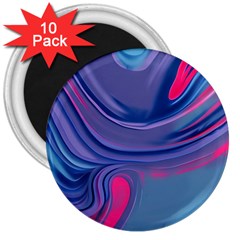 Liquid Art Pattern - Fluid Art 3  Magnets (10 Pack)  by GardenOfOphir