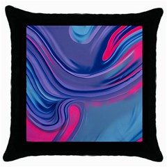 Liquid Art Pattern - Fluid Art Throw Pillow Case (black) by GardenOfOphir