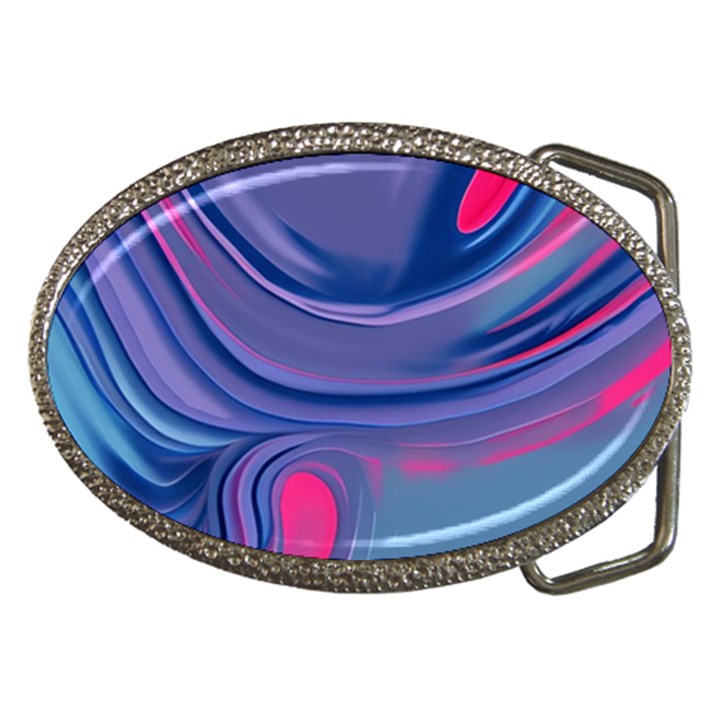 Liquid Art Pattern - Fluid Art Belt Buckles