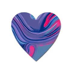 Liquid Art Pattern - Fluid Art Heart Magnet by GardenOfOphir