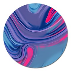 Liquid Art Pattern - Fluid Art Magnet 5  (round) by GardenOfOphir