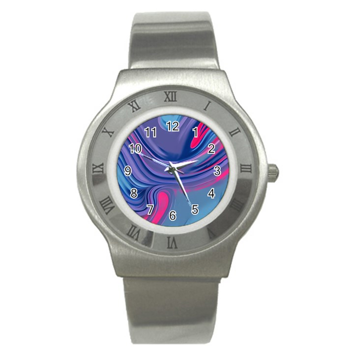 Liquid Art Pattern - Fluid Art Stainless Steel Watch