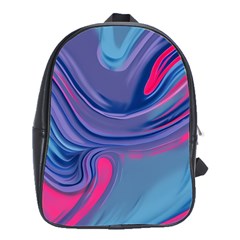 Liquid Art Pattern - Fluid Art School Bag (large) by GardenOfOphir