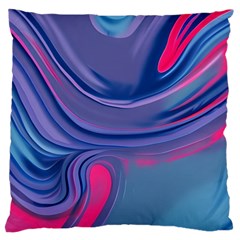 Liquid Art Pattern - Fluid Art Large Cushion Case (two Sides) by GardenOfOphir