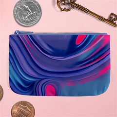 Liquid Art Pattern - Fluid Art Large Coin Purse by GardenOfOphir