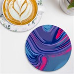 Liquid Art Pattern - Fluid Art UV Print Round Tile Coaster Front