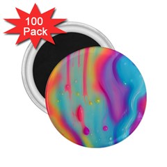 Liquid Art Pattern - Marble Art 2 25  Magnets (100 Pack)  by GardenOfOphir