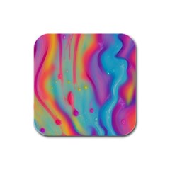 Liquid Art Pattern - Marble Art Rubber Square Coaster (4 Pack) by GardenOfOphir