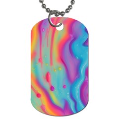 Liquid Art Pattern - Marble Art Dog Tag (one Side) by GardenOfOphir