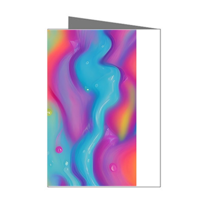 Liquid Art Pattern - Marble Art Mini Greeting Cards (Pkg of 8)