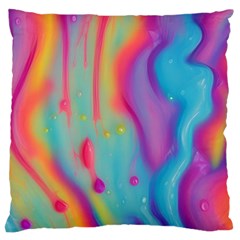 Liquid Art Pattern - Marble Art Standard Premium Plush Fleece Cushion Case (two Sides) by GardenOfOphir