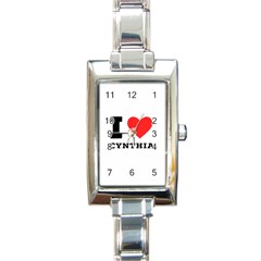 I Love Cynthia Rectangle Italian Charm Watch by ilovewhateva