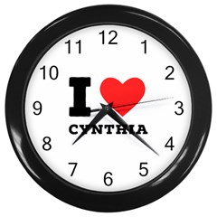 I Love Cynthia Wall Clock (black) by ilovewhateva