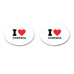 I Love Cynthia Cufflinks (oval) by ilovewhateva