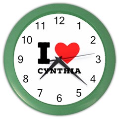 I Love Cynthia Color Wall Clock by ilovewhateva