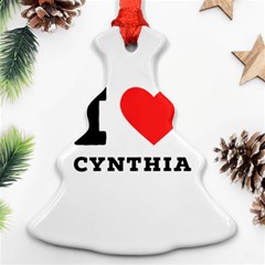 I Love Cynthia Christmas Tree Ornament (two Sides) by ilovewhateva