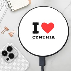 I Love Cynthia Wireless Fast Charger(black) by ilovewhateva