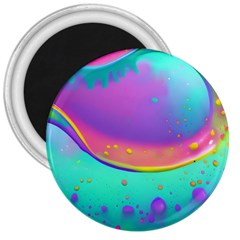 Liquid Art Pattern - Fluid Background 3  Magnets by GardenOfOphir