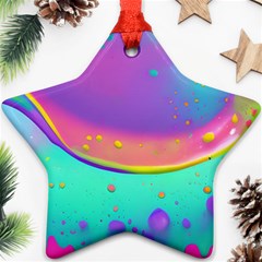 Liquid Art Pattern - Fluid Background Ornament (star) by GardenOfOphir