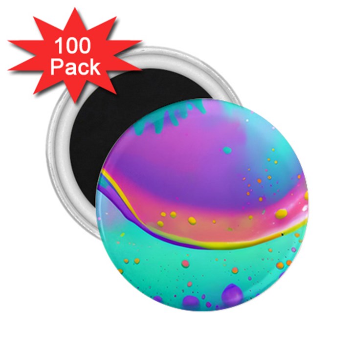 Liquid Art Pattern - Fluid Background 2.25  Magnets (100 pack) 