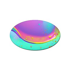 Liquid Art Pattern - Fluid Background Sticker (oval) by GardenOfOphir