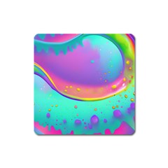 Liquid Art Pattern - Fluid Background Square Magnet by GardenOfOphir