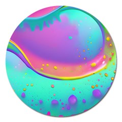 Liquid Art Pattern - Fluid Background Magnet 5  (round) by GardenOfOphir