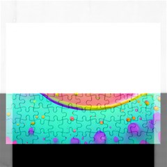 Liquid Art Pattern - Fluid Background Rectangular Jigsaw Puzzl by GardenOfOphir