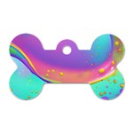 Liquid Art Pattern - Fluid Background Dog Tag Bone (Two Sides) Front